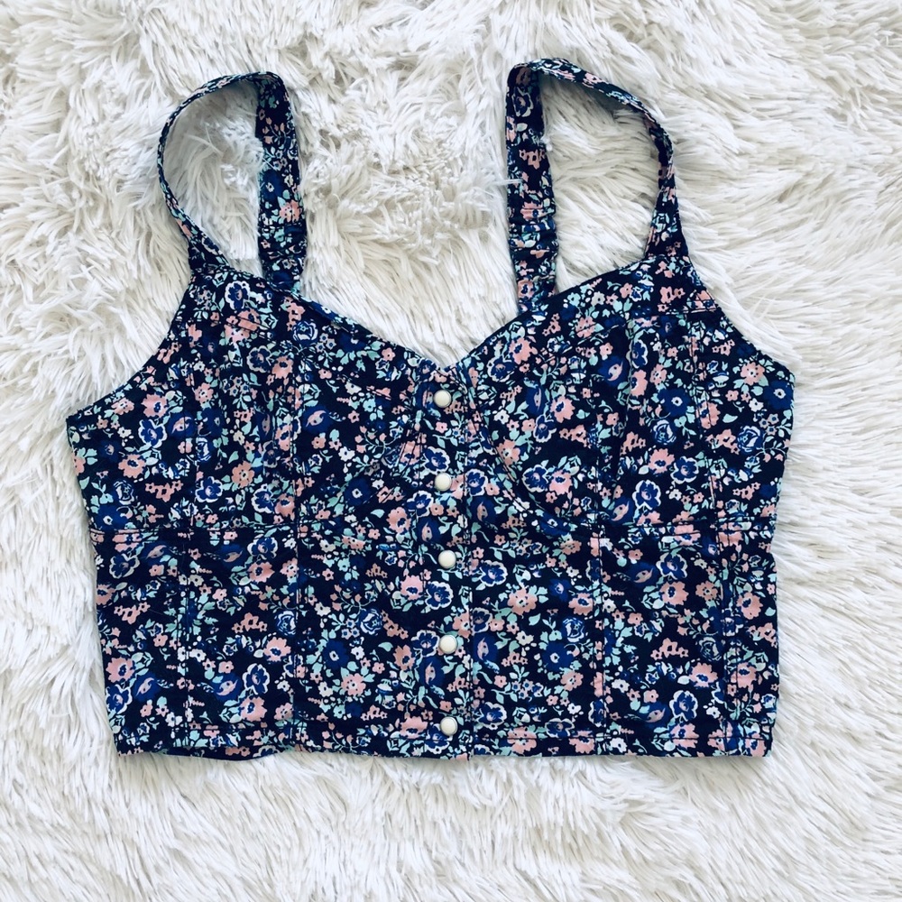 H&M floral crop top
